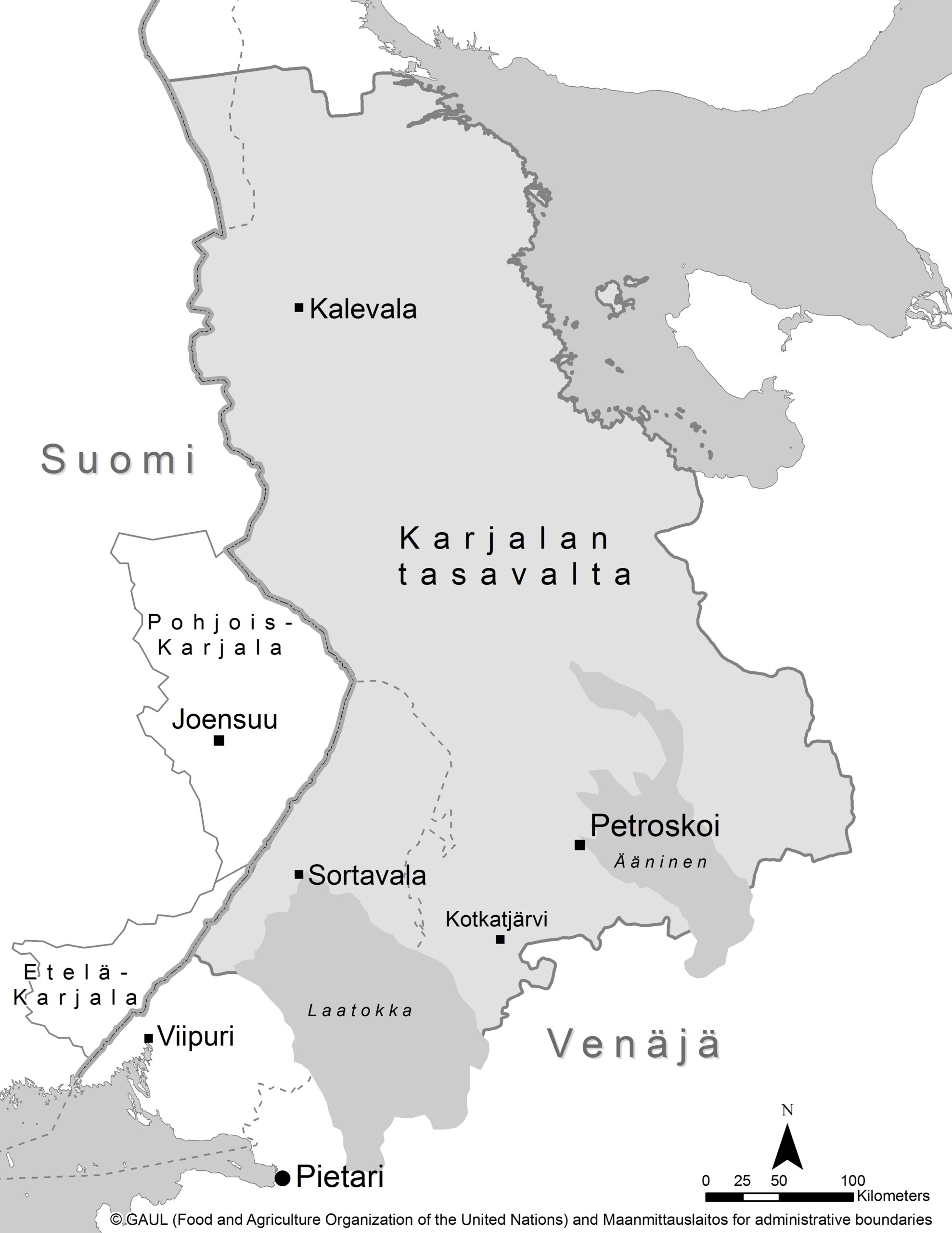 Image of  Karjalankieliset rajalla
