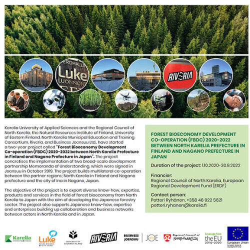 Pohjois-Karjalan ja Japanin Naganon metsäbiotalousyhteistyön kehittäminen 2020-2022 profiilikuva