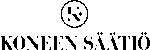 Koneen Säätiön logo, jossa ympyrän sisällä K-kirjain ja alla teksti