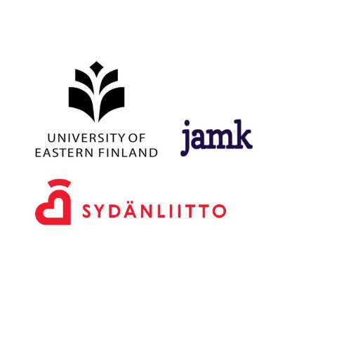 logot UEF JAMK Sydänliitto